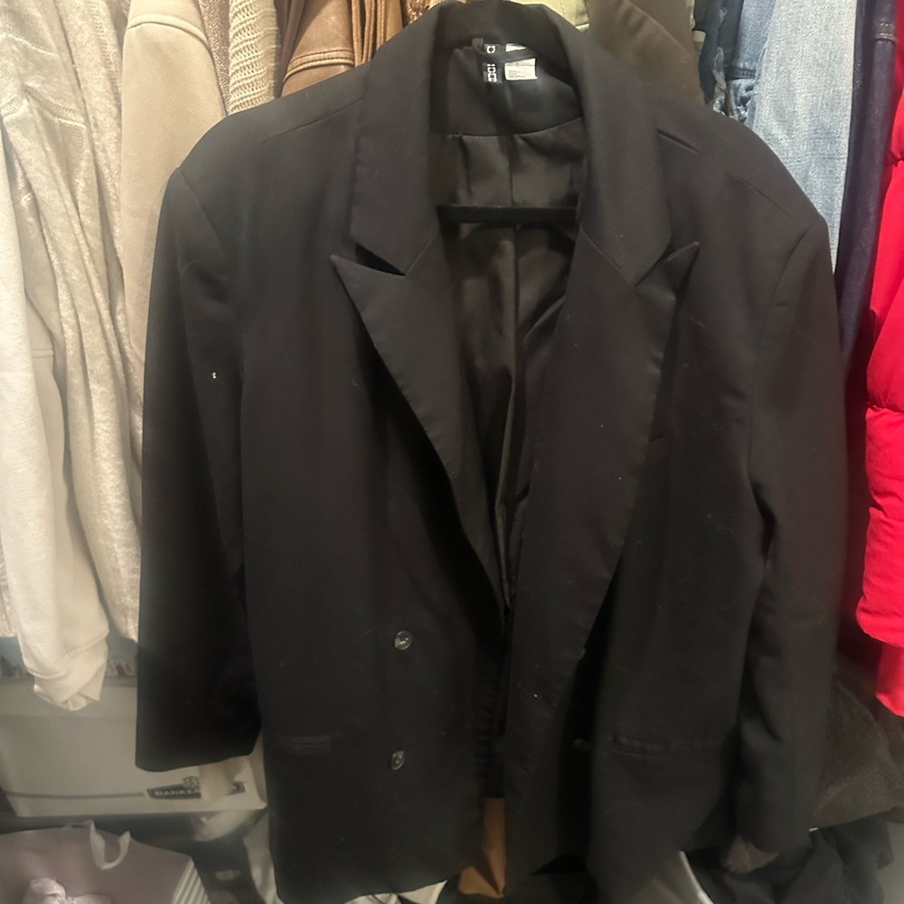 H&M oversized black blazer